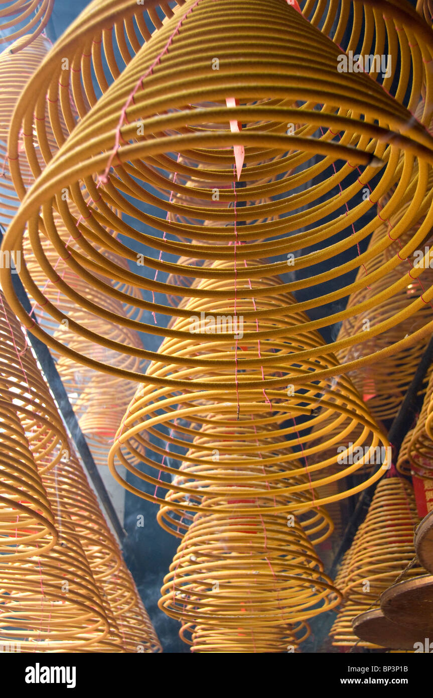 China Hongkong New Territories Tai Po Bereich. Man Mo Tempel. Stockfoto