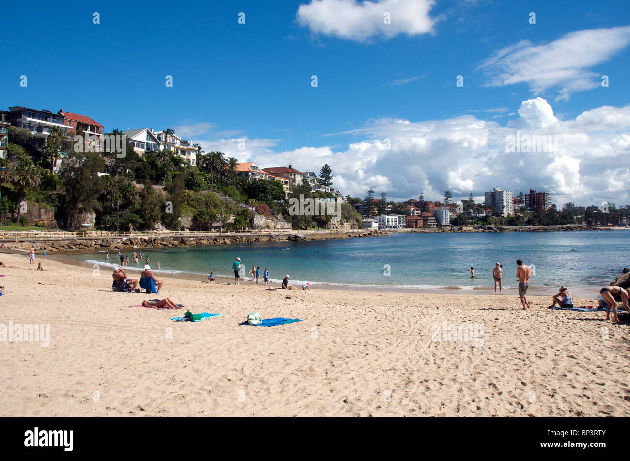 Menschen Sonne backen Shelly Beach Manly Sydney NSW Australia Stockfoto