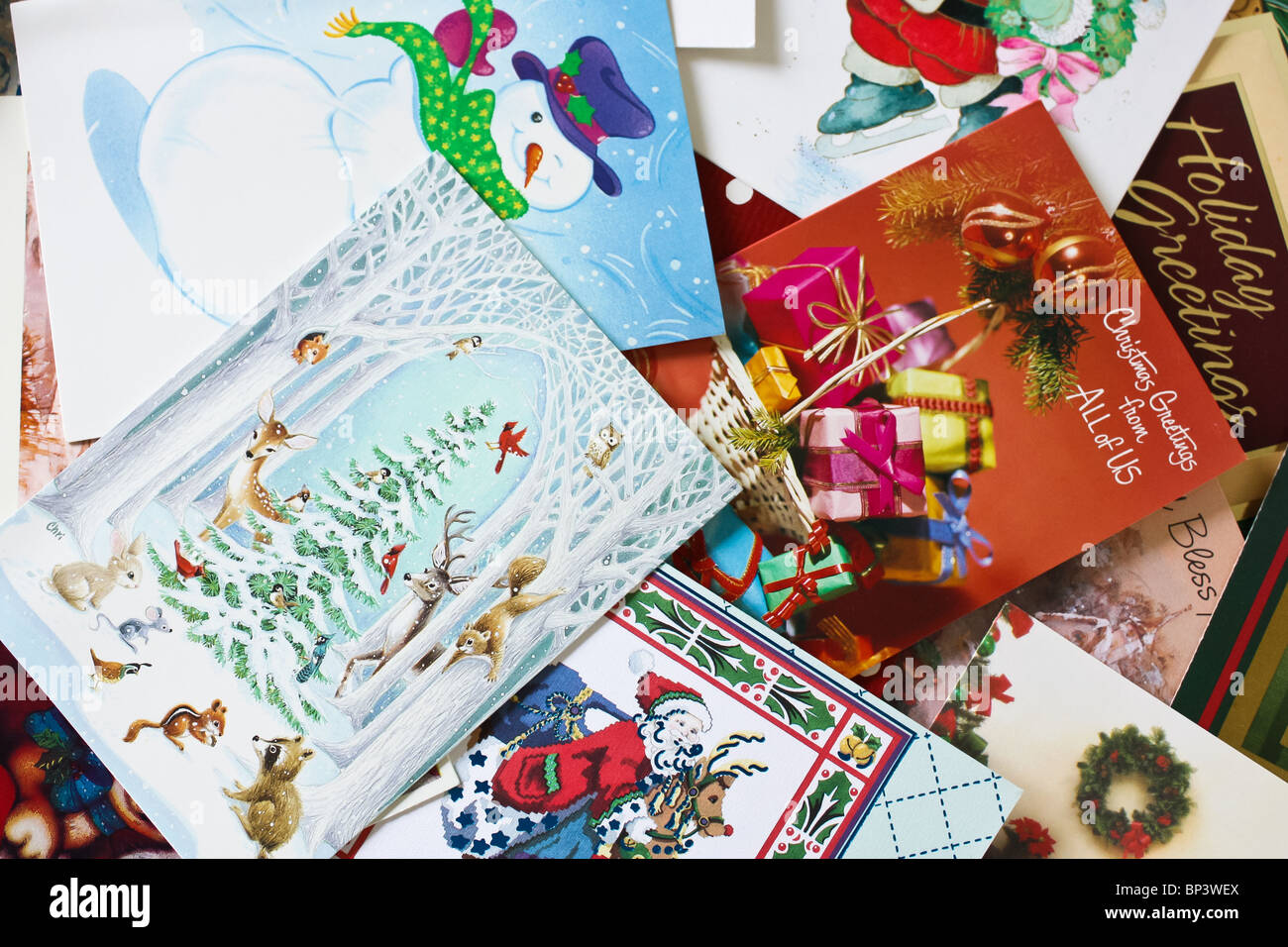 Weihnachtskarten glücklich Urlaub Jahreszeiten Gruß Stockfoto
