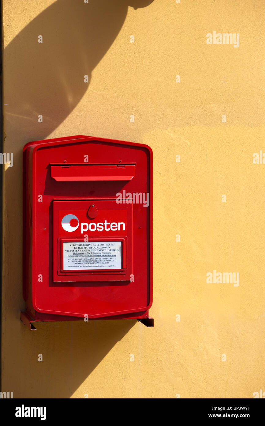 Posten Norge norwegischen Briefkasten Stockfoto