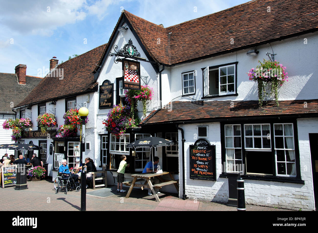 Das Chequers Pub, High Street, Billericay, Essex, England, Vereinigtes Königreich Stockfoto