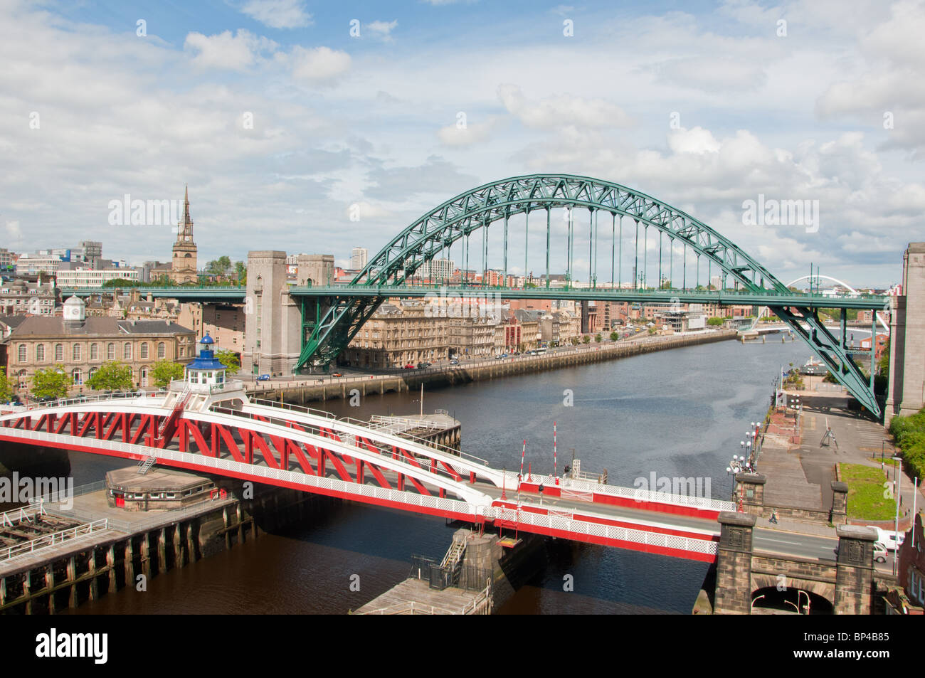 Brücken von Newcastle, England Stockfoto