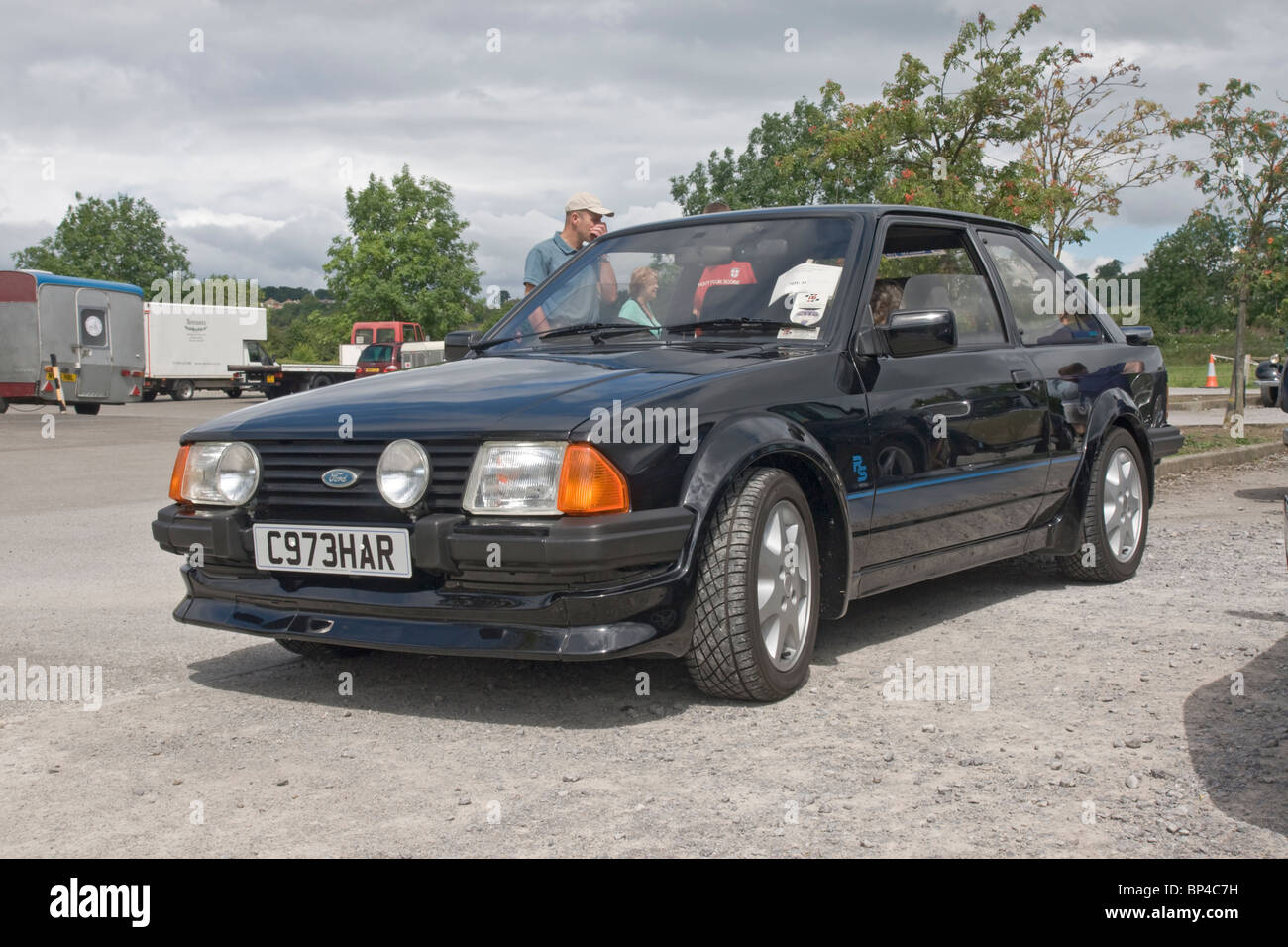 Ford Escort RS bei einer Autorallye in Yorkshire Stockfoto