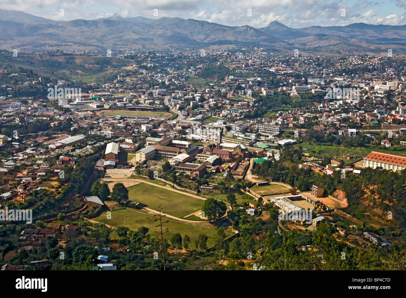 Übersicht von Fianarantsoa City, Süd-Zentral-Madagaskar Stockfoto