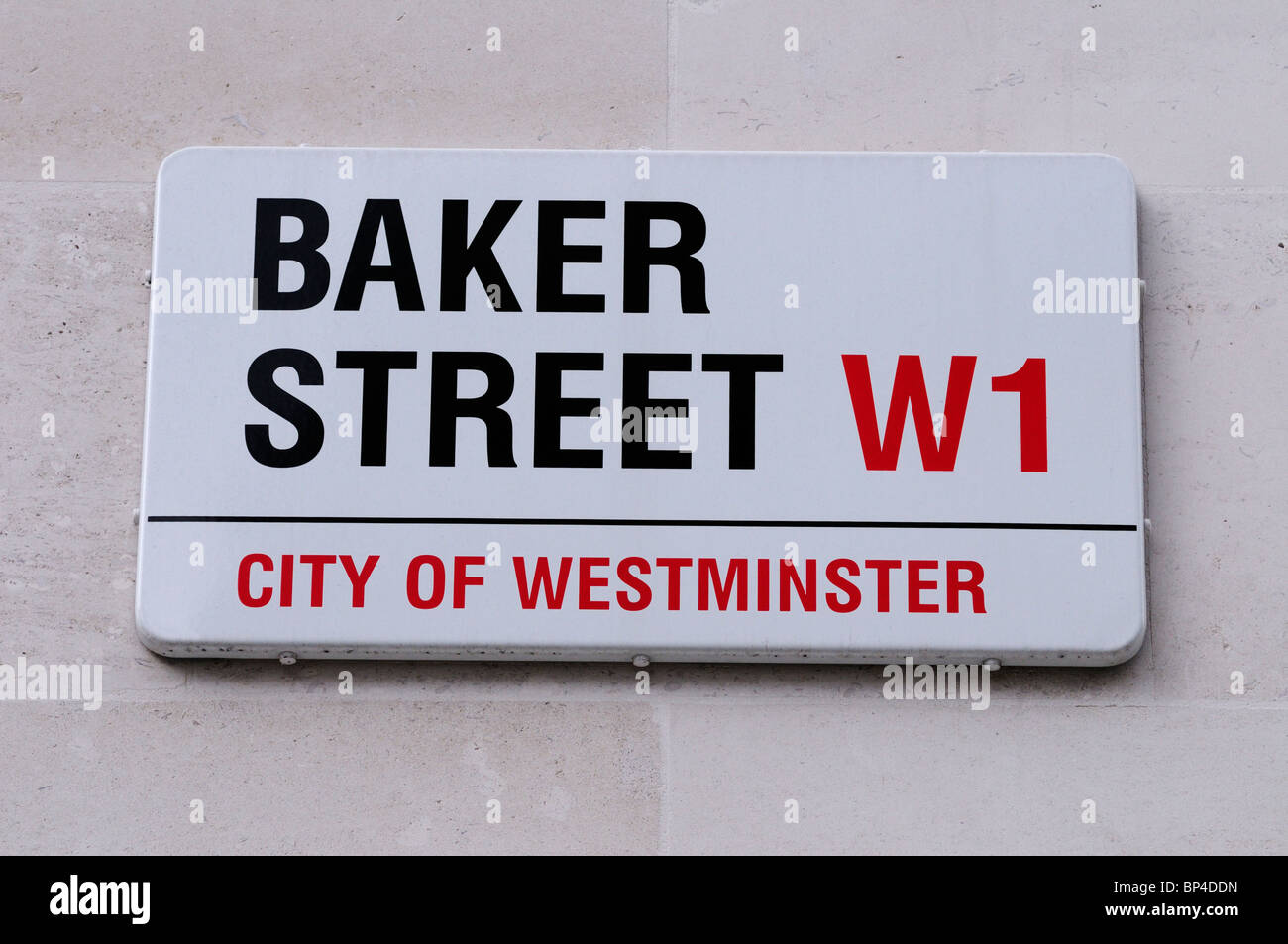 Baker Street Zeichen, London, England, UK Stockfoto