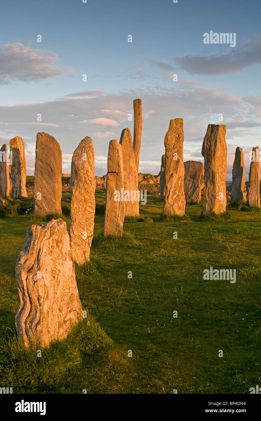 Die äußeren Hebriden berühmten Standing Stones bei Callanish, Lewis. Äußeren Hebriden. Schottland. SCO 6294 Stockfoto