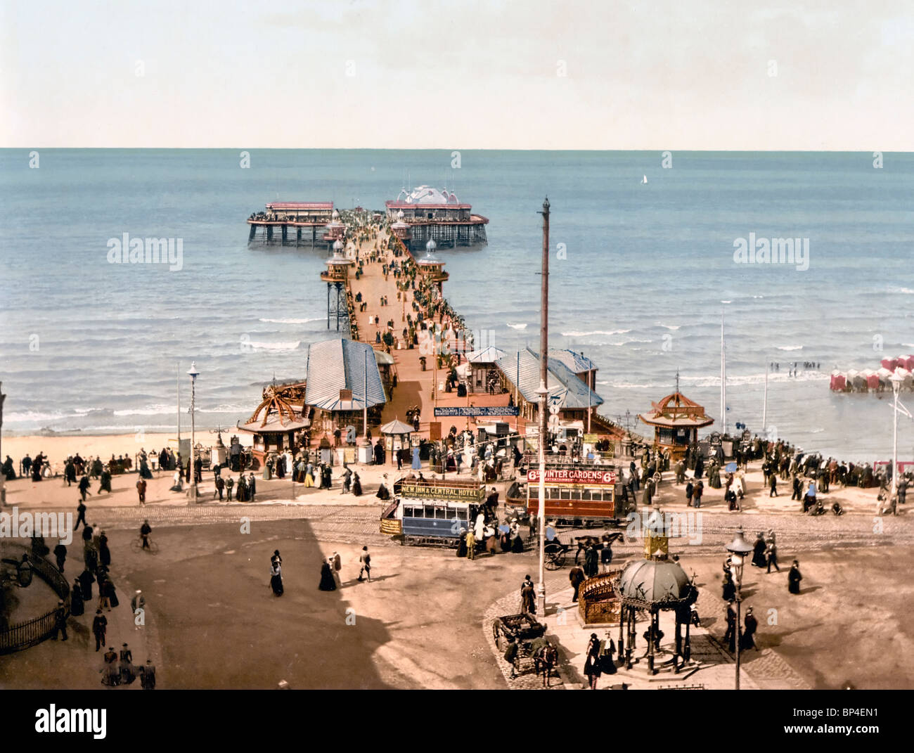 Nordpier, Blackpool, England, um 1900 Stockfoto