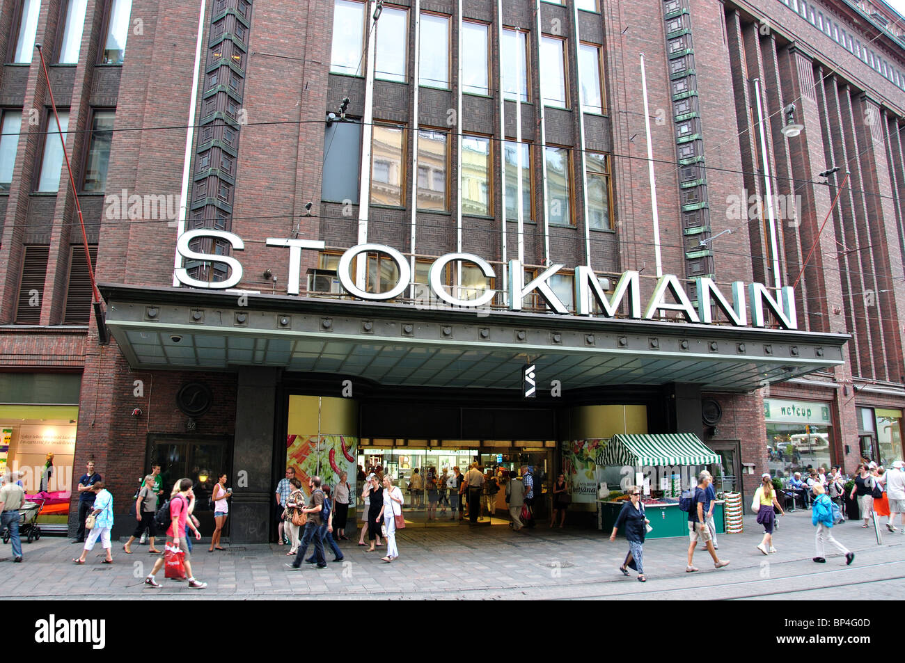 Eingang zur Region Uusimaa, Kaufhaus Stockmann, Helsinki, Finnland Stockfoto