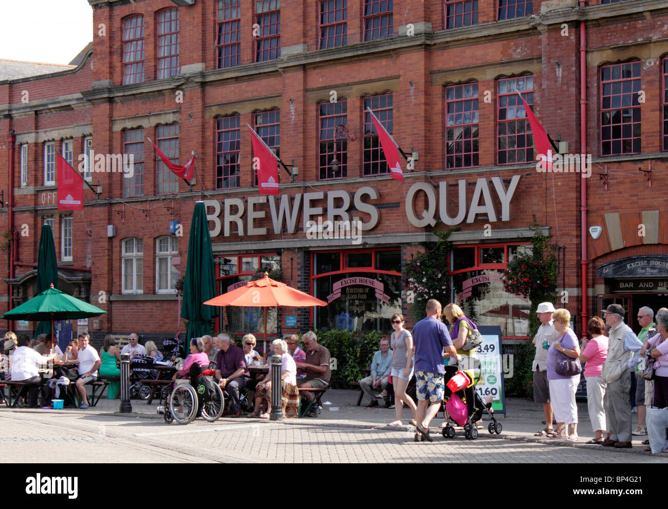 Brewers Quay Edwardian 1904 Brauerei und Cafe Weymouth Stockfoto