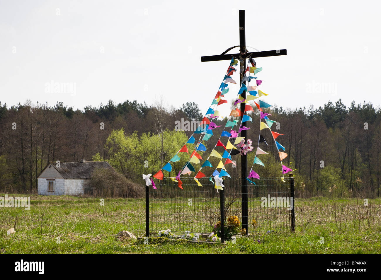 Katholischen Schrein. Gmina Przylek, Zwolen Grafschaft, Polen. Stockfoto