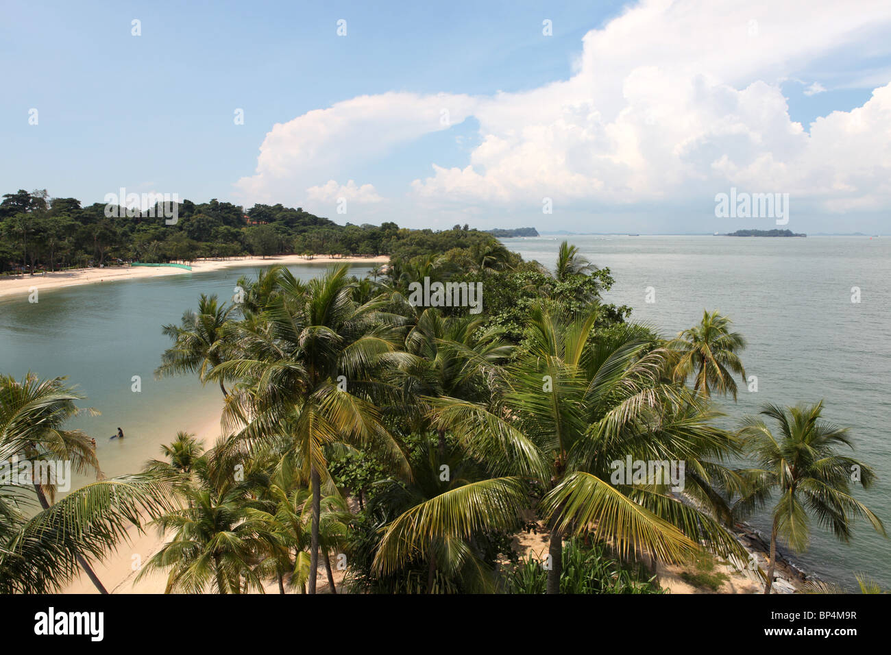 Sentosa Island, Strand, Singapur Stockfoto