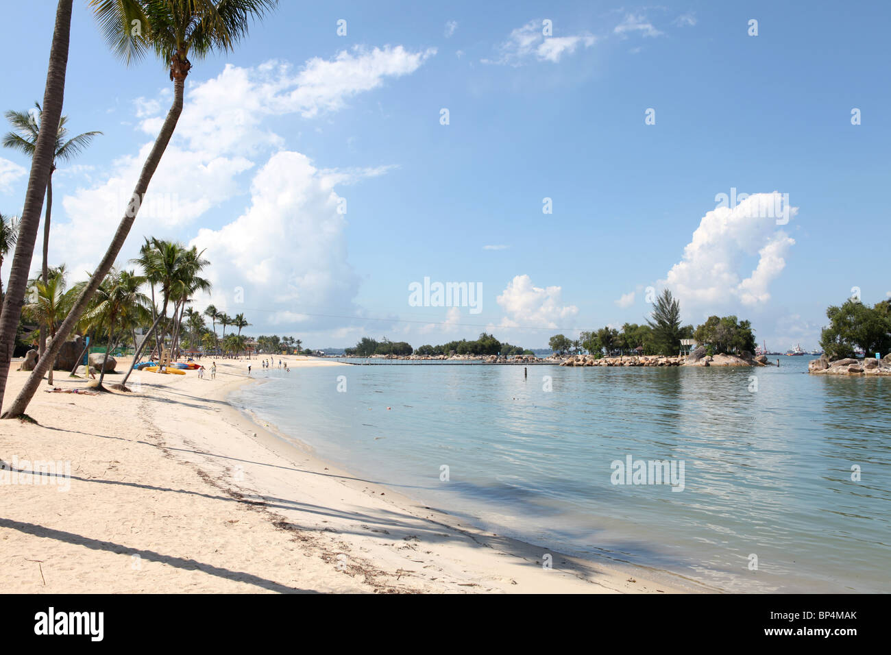 Sentosa Island, Strand, Singapur Stockfoto