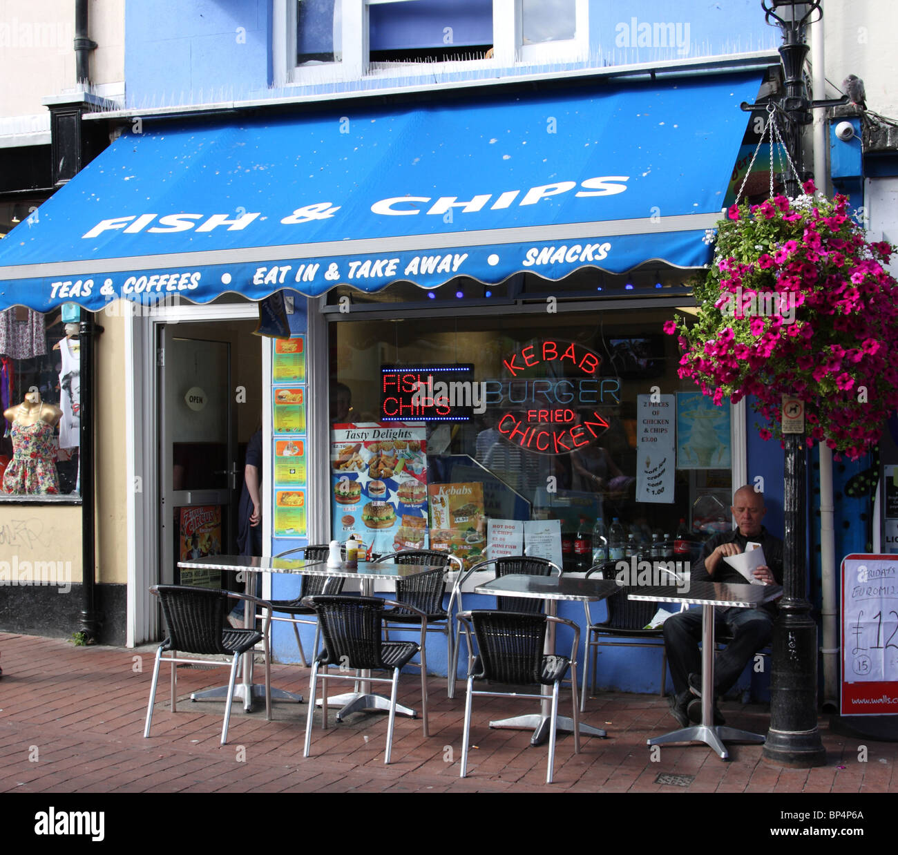 Ein Fisch & Chip Shop in Brighton, West Sussex, England, U.K Stockfoto