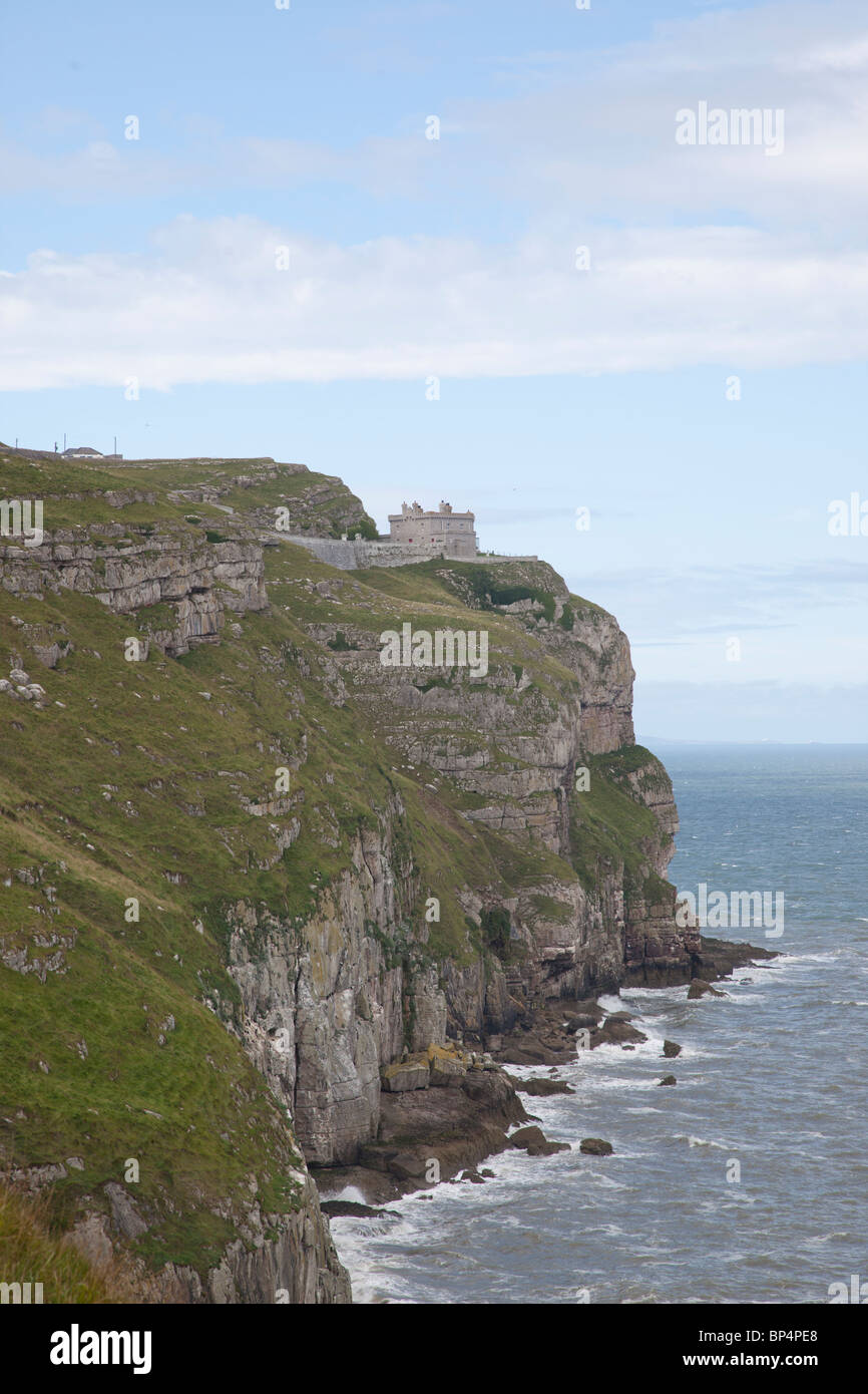 Landzunge und alten Leuchtturm, jetzt ein Guest House, Great Orme, Llandudno, Nordwales Stockfoto