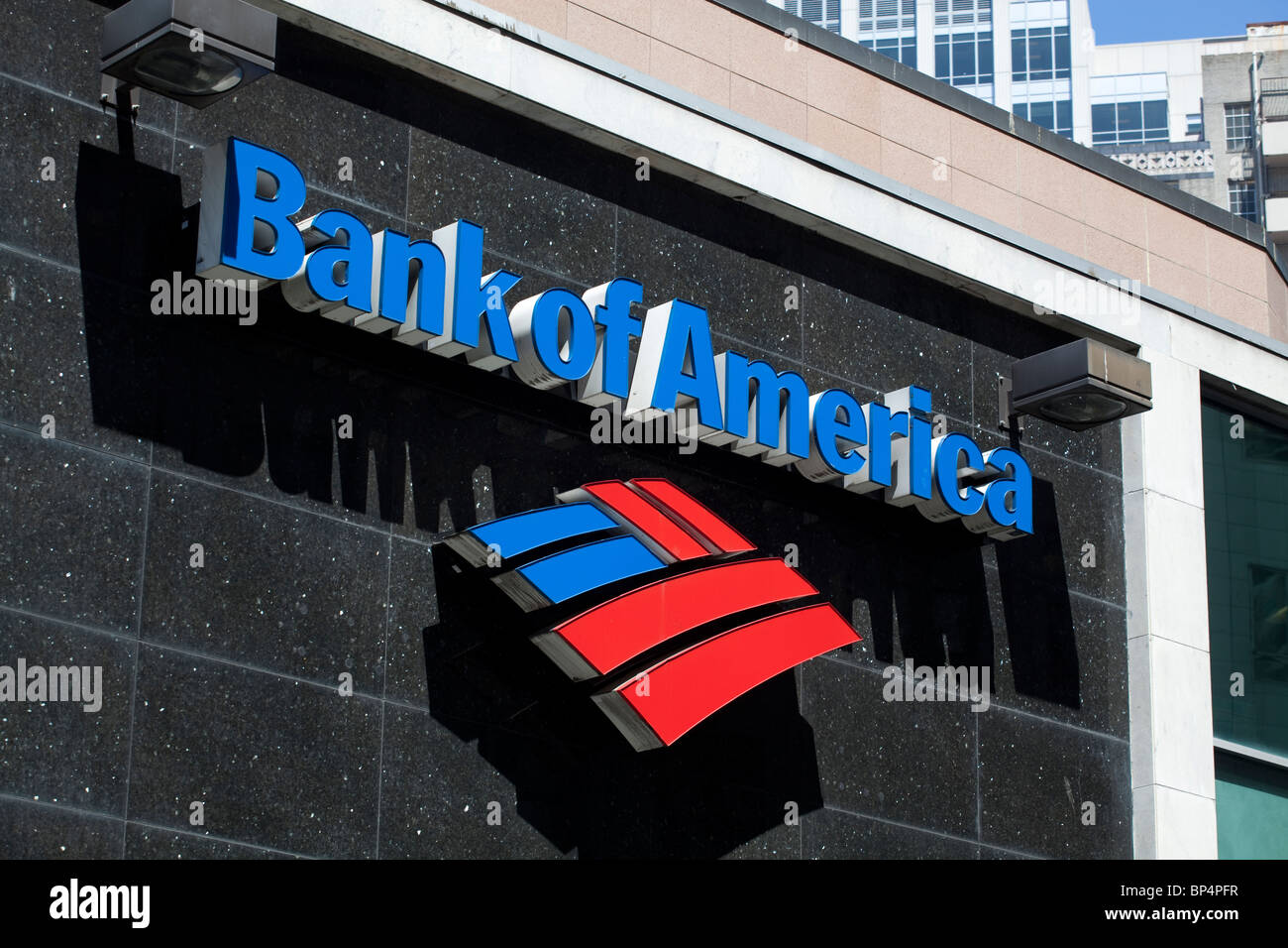 Bank of America Filiale in der Innenstadt von Seattle, Washington, USA. Stockfoto