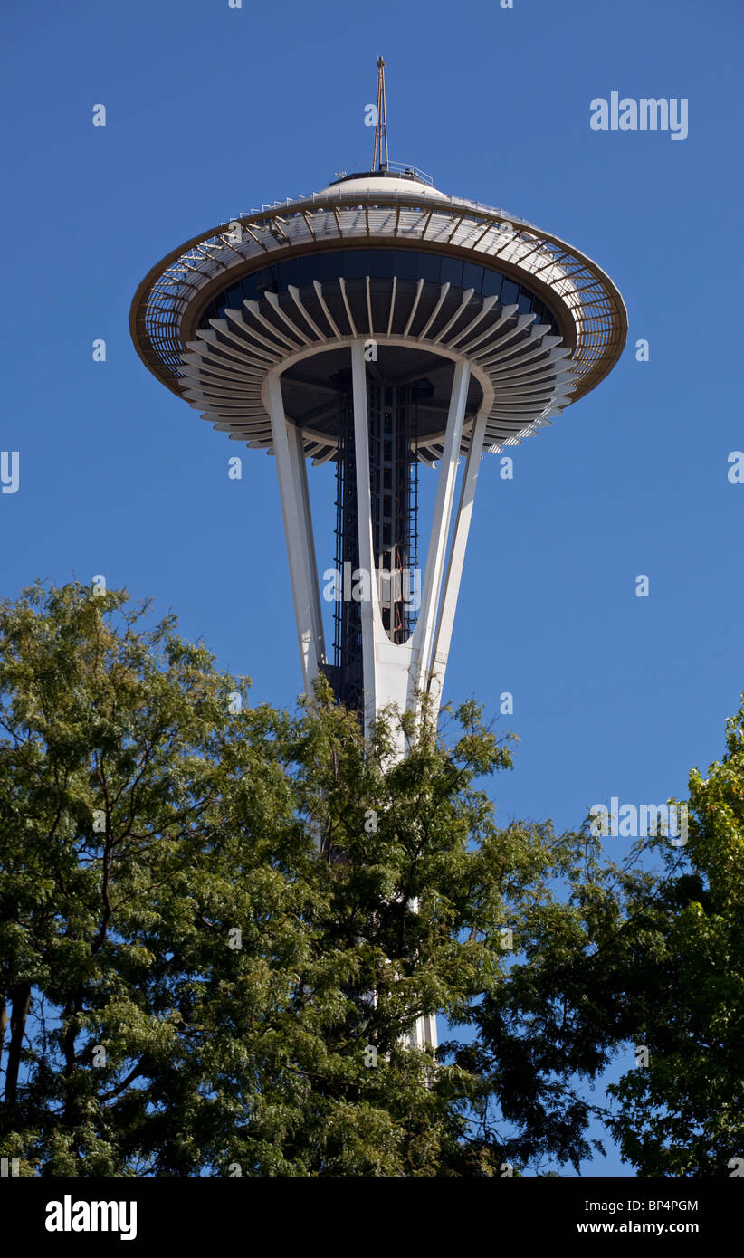 Space Needle in Seattle Center, Seattle, Washington, USA. Stockfoto