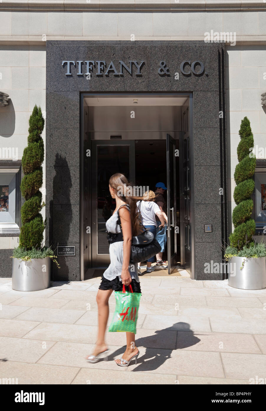 Tiffany und Co-Store auf dem Rodeo Drive, Los Angeles, Kalifornien, USA Stockfoto