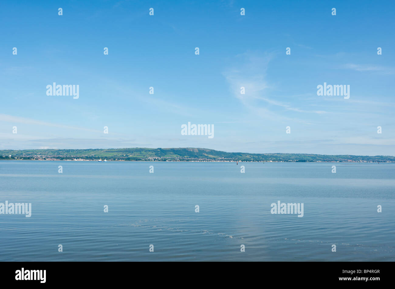 Belfast Lough aus Holywood County Down. Stockfoto