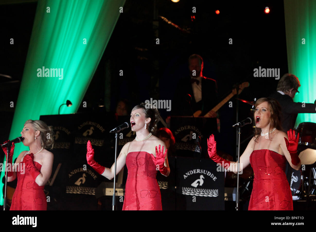 Supremes Tribut Gesetz stimmen für die Ostsee-Konzert (Röster för Östersjön) Andersudde Aland-Finnland August 2010 Stockfoto