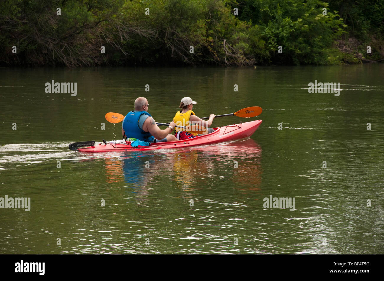 Kajak auf der Savannah River Augusta Georgia Reisen Stockfoto Kajak auf der Savannah River Augusta Georgia Reisen Stockfoto