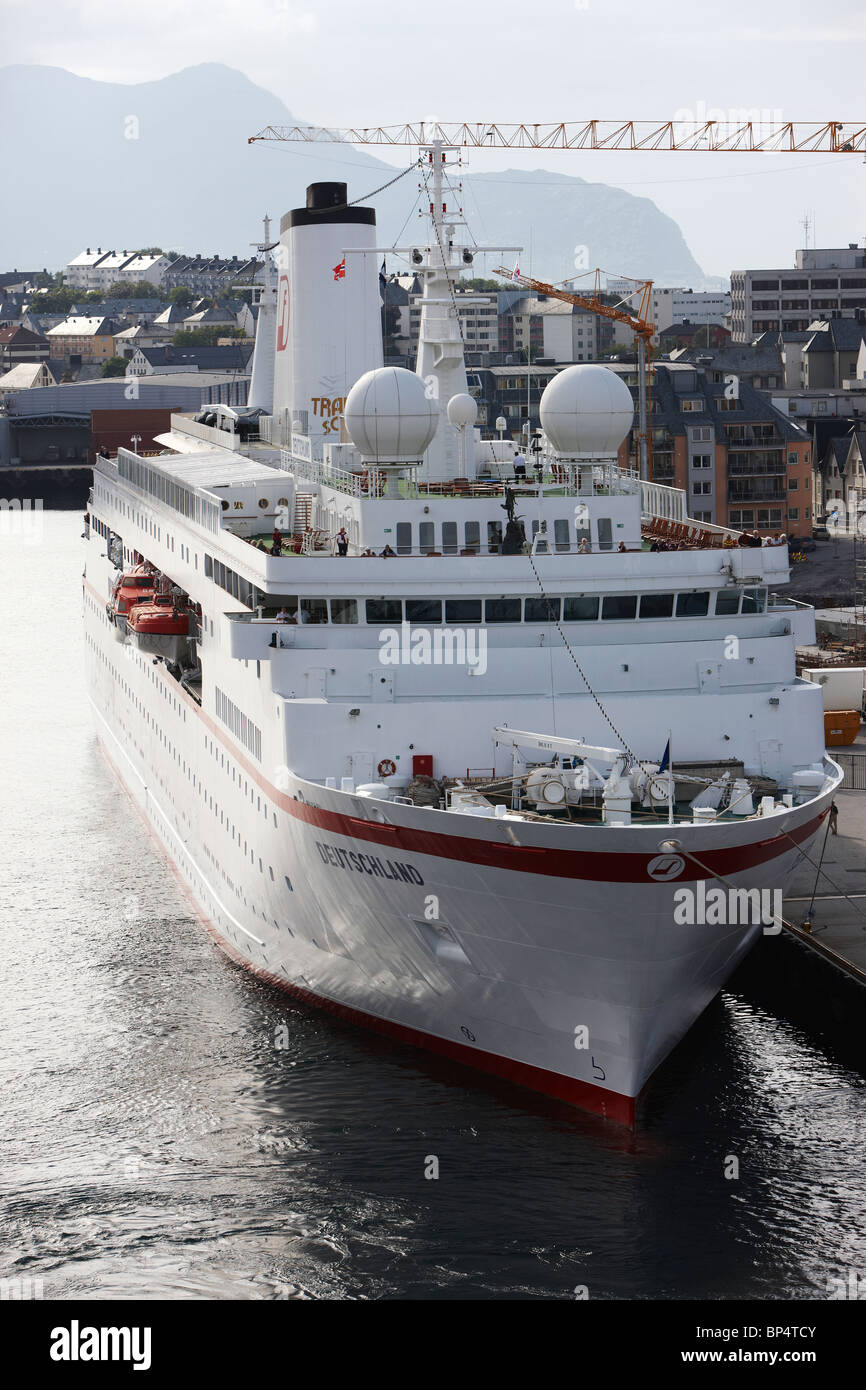 MS Deutschland Kreuzfahrtschiff in Bergen Stockfoto