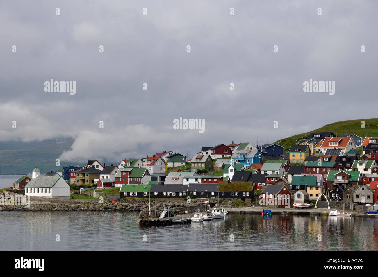Färöer Inseln Nólsoy Dorf Stockfoto