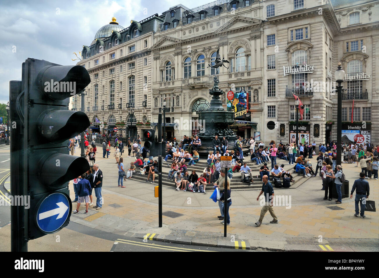 Hohen Aussichtspunkt des Piccadilly Circus, London Stockfoto
