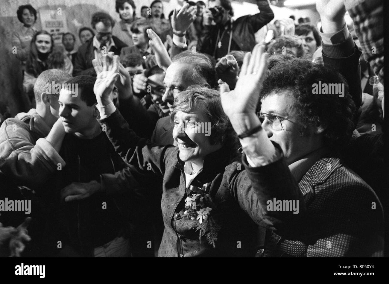 Shirley Williams. Crosby durch Wahl Liverpool Nov 26 1981. Sie war der erste gewählte SDP-Mitglied des Parlaments des Vereinigten Königreichs. 1980 s HOMER SYKES Stockfoto