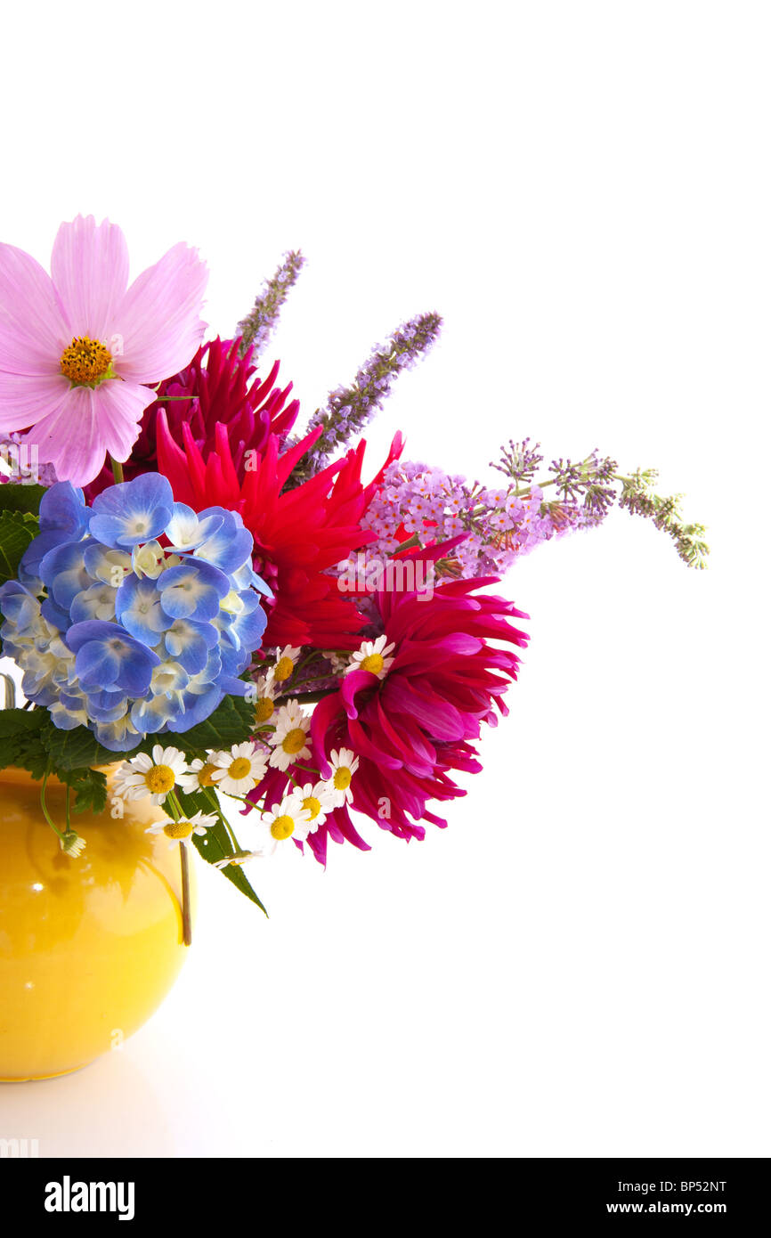 Garten Blume Bouquet mit Hydrangea Kosmos und andere Stockfoto