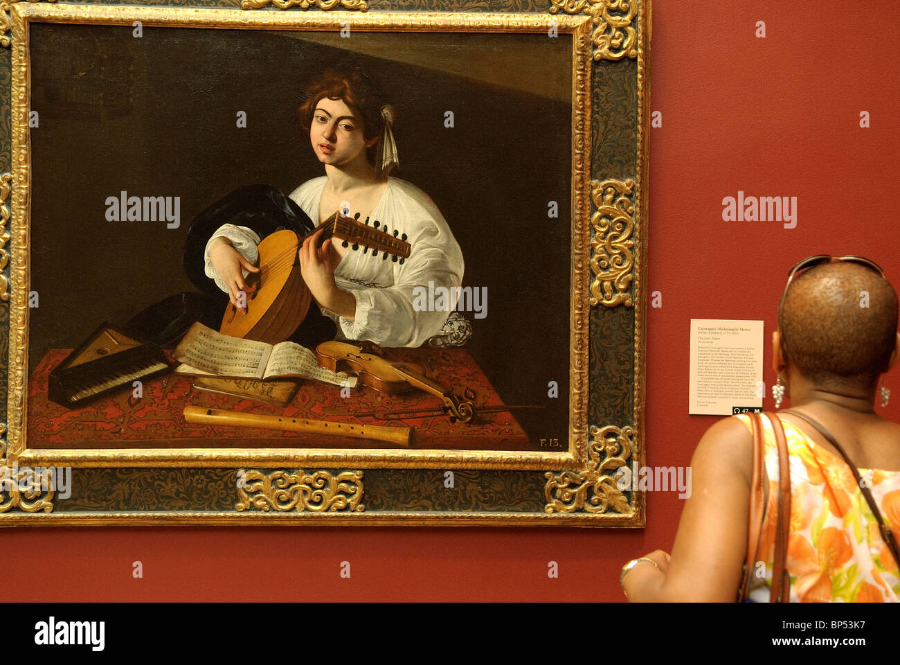 Der Lautenspieler, wahrscheinlich ca. 1597, von Caravaggio (Michelangelo Merisi), Metropolitan Museum of Art, New York City Stockfoto