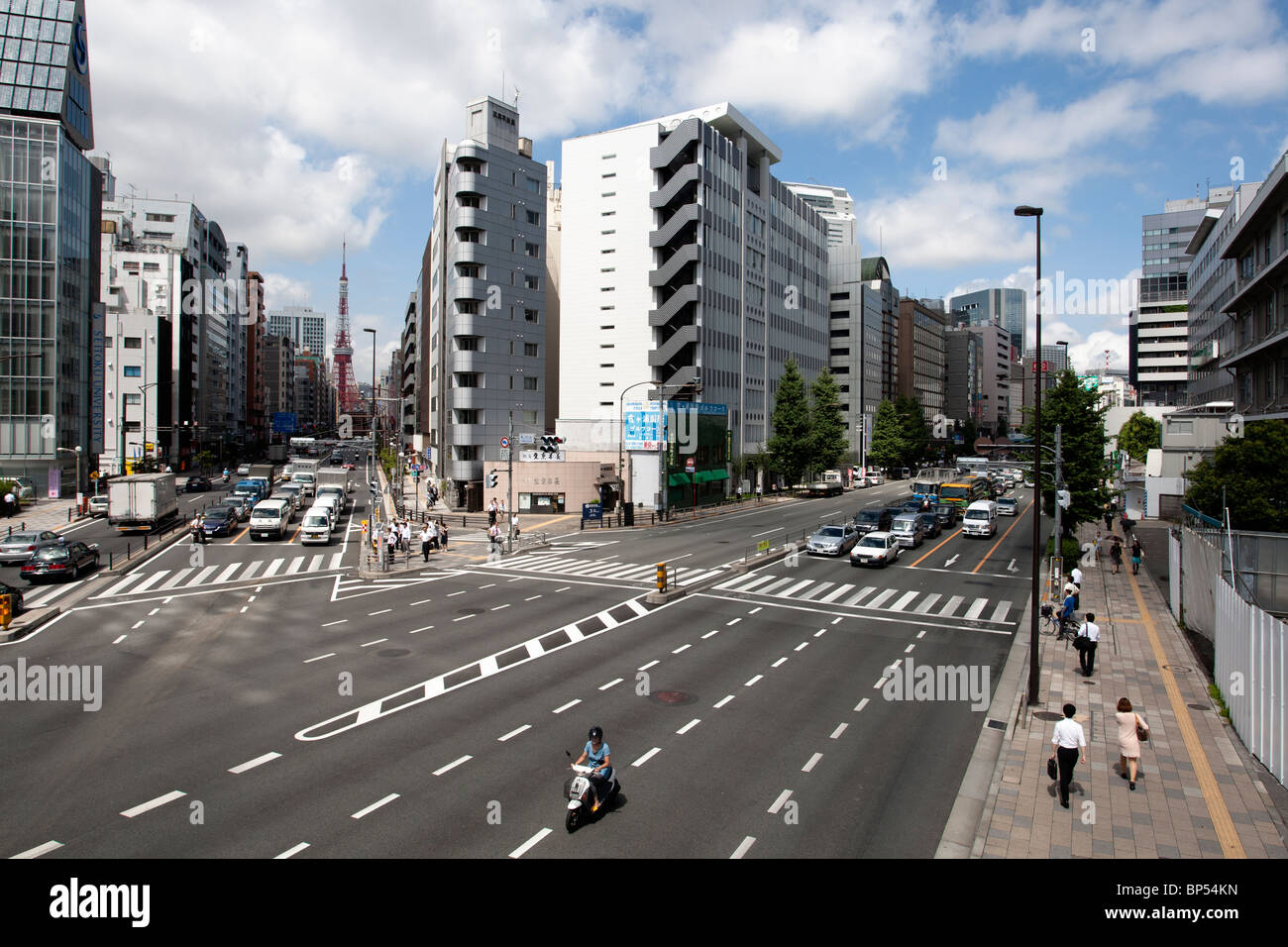 Tokyo Straßenansicht. Stockfoto