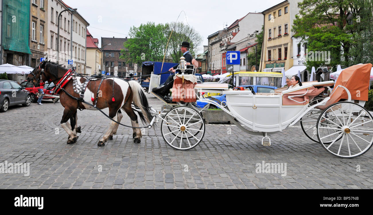 Touristische, Rundgang durch die Kutsche, Kazimierz, Polen, Europa Stockfoto