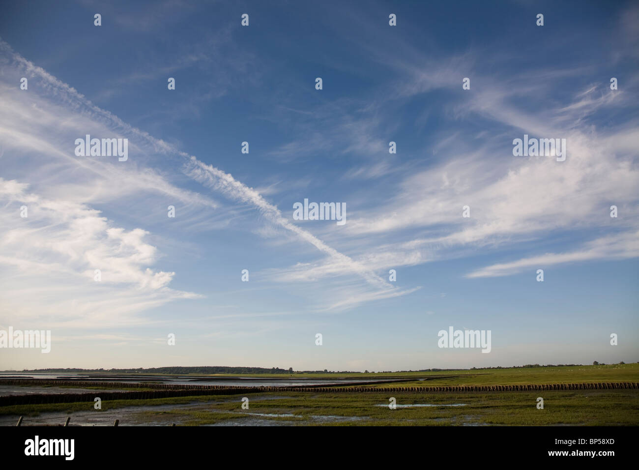 Landschaft in der Nähe von Husum Stockfoto