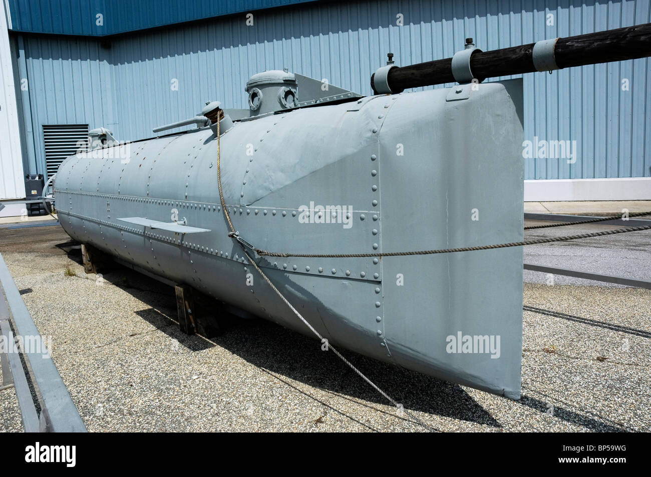 Replik von CSS Hunley 1864 erste u-Boot in Mobile Alabama erbaut, ein feindliches Kriegsschiff zu sinken Stockfoto