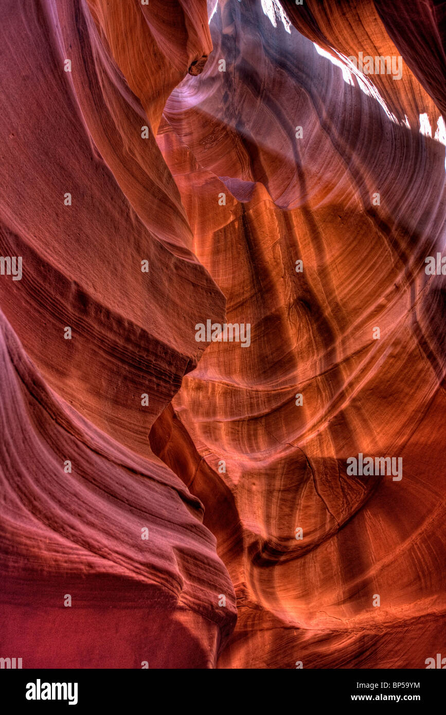 Antelope Slot Canyon in Arizona Seite Stockfoto