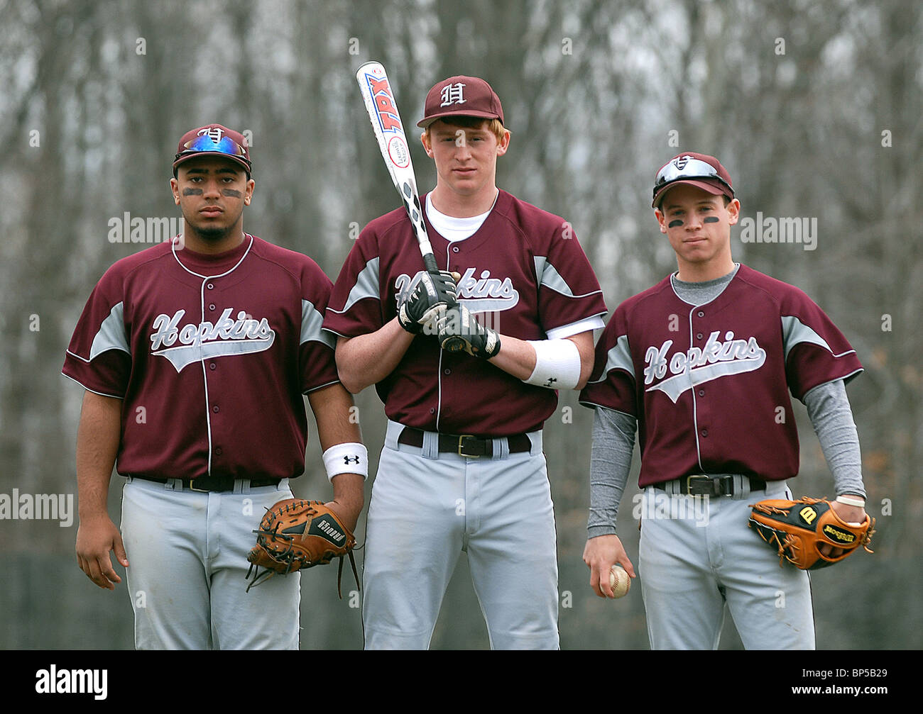 High School Baseball Kapitäne. Hopkins Schule. New Haven CT USA nur zur redaktionellen Verwendung Stockfoto