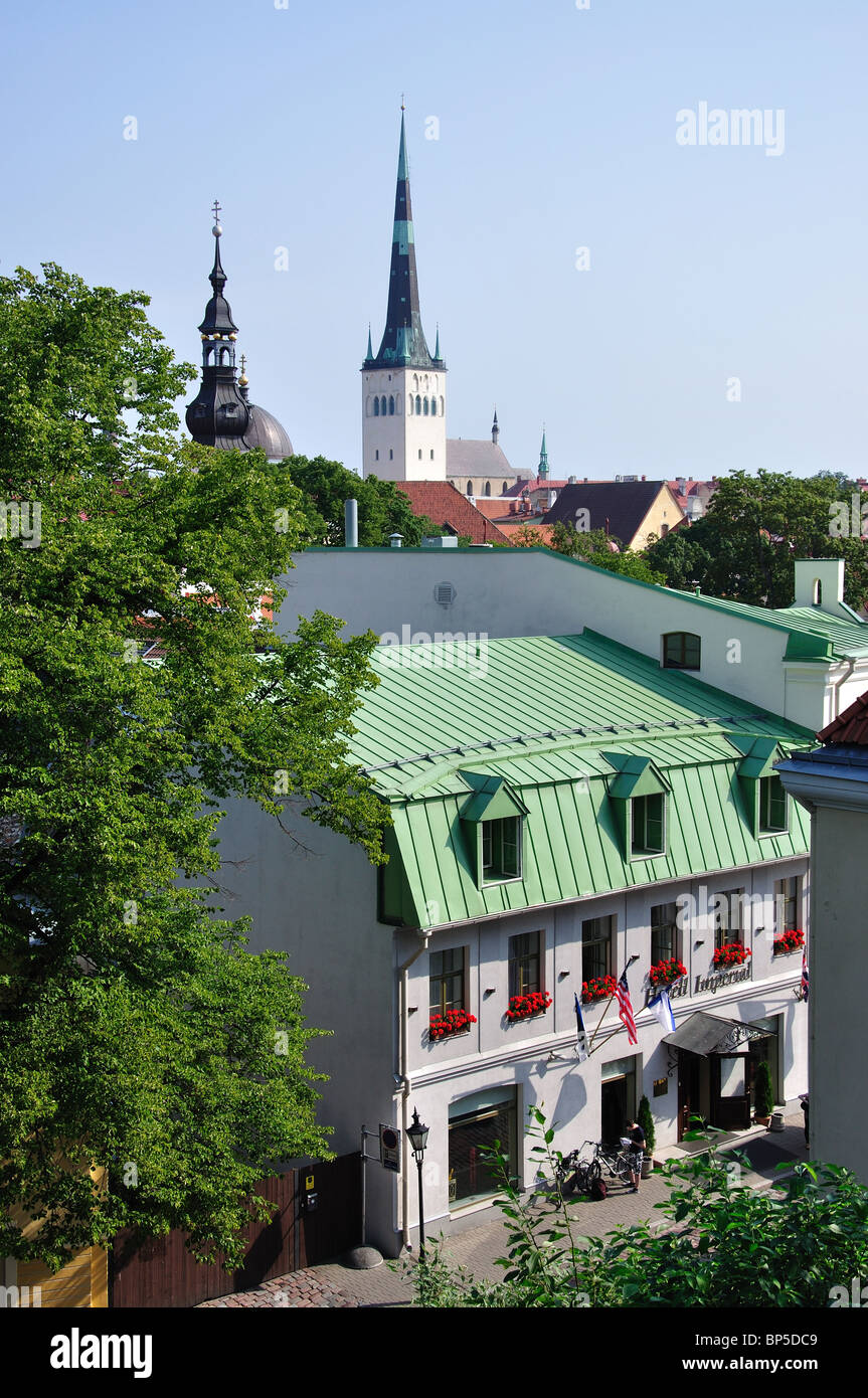 Blick auf die Altstadt Stadt zeigen Baltic Hotel Imperial, Tallinn, Harjumaa, Estland Stockfoto