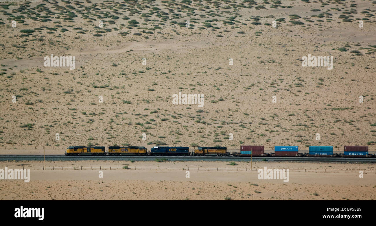 Luftaufnahme über Union Pacific Railroad Line Arizona Stockfoto