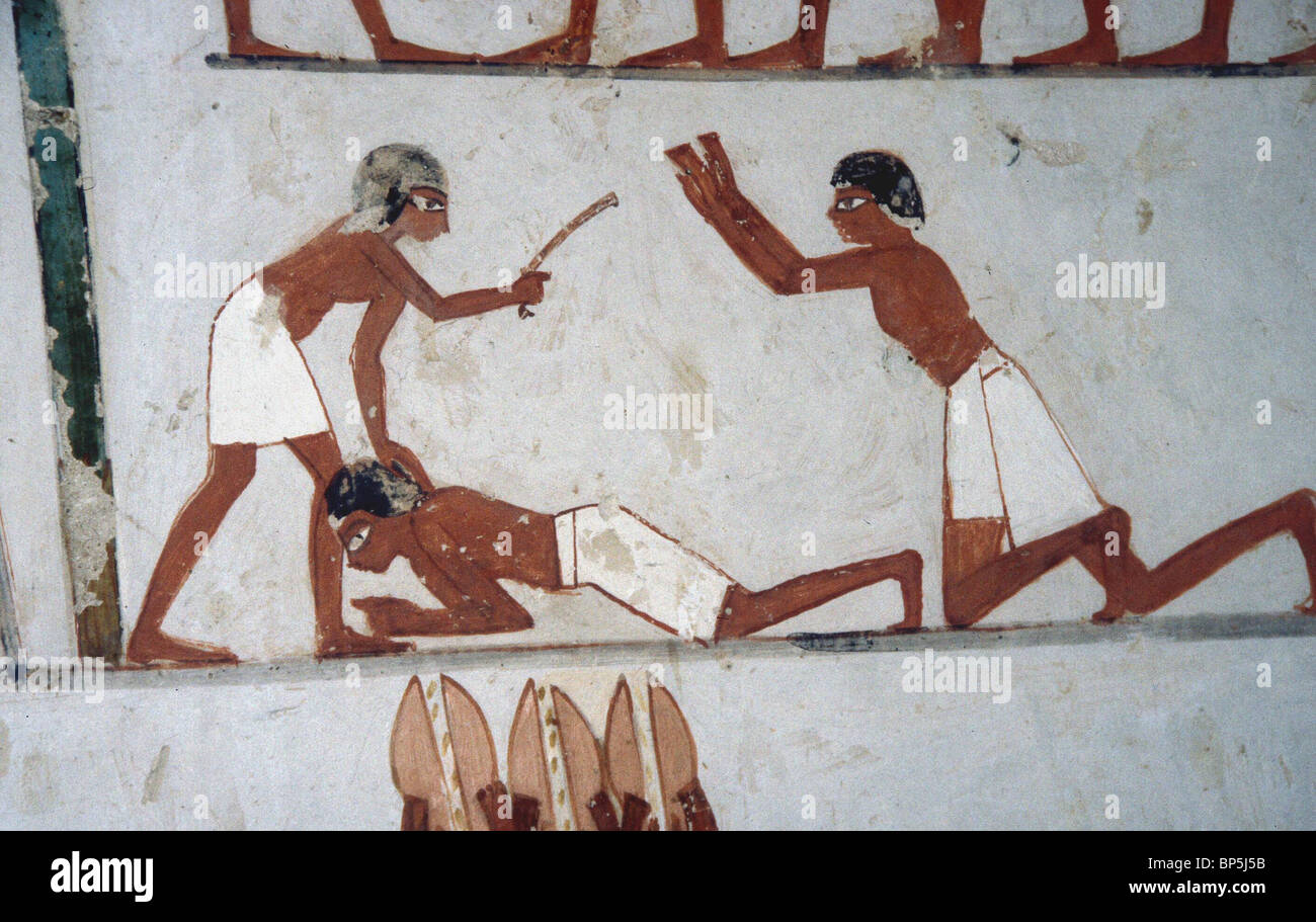 3583. STRAFE VON CANNING, THEBEN, GRAB DES MENNA, 1420-1411 V. CHR. Stockfoto