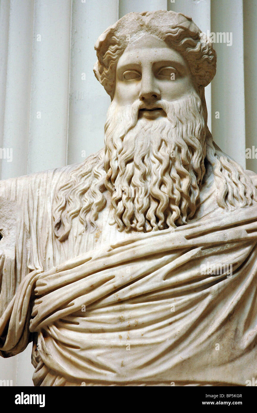 5233. DIONYSOS, RÖMISCHE KOPIEREN AUS EINER ÄLTEREN GRIECHISCHEN STATUE, 40 N. CHR.. Stockfoto