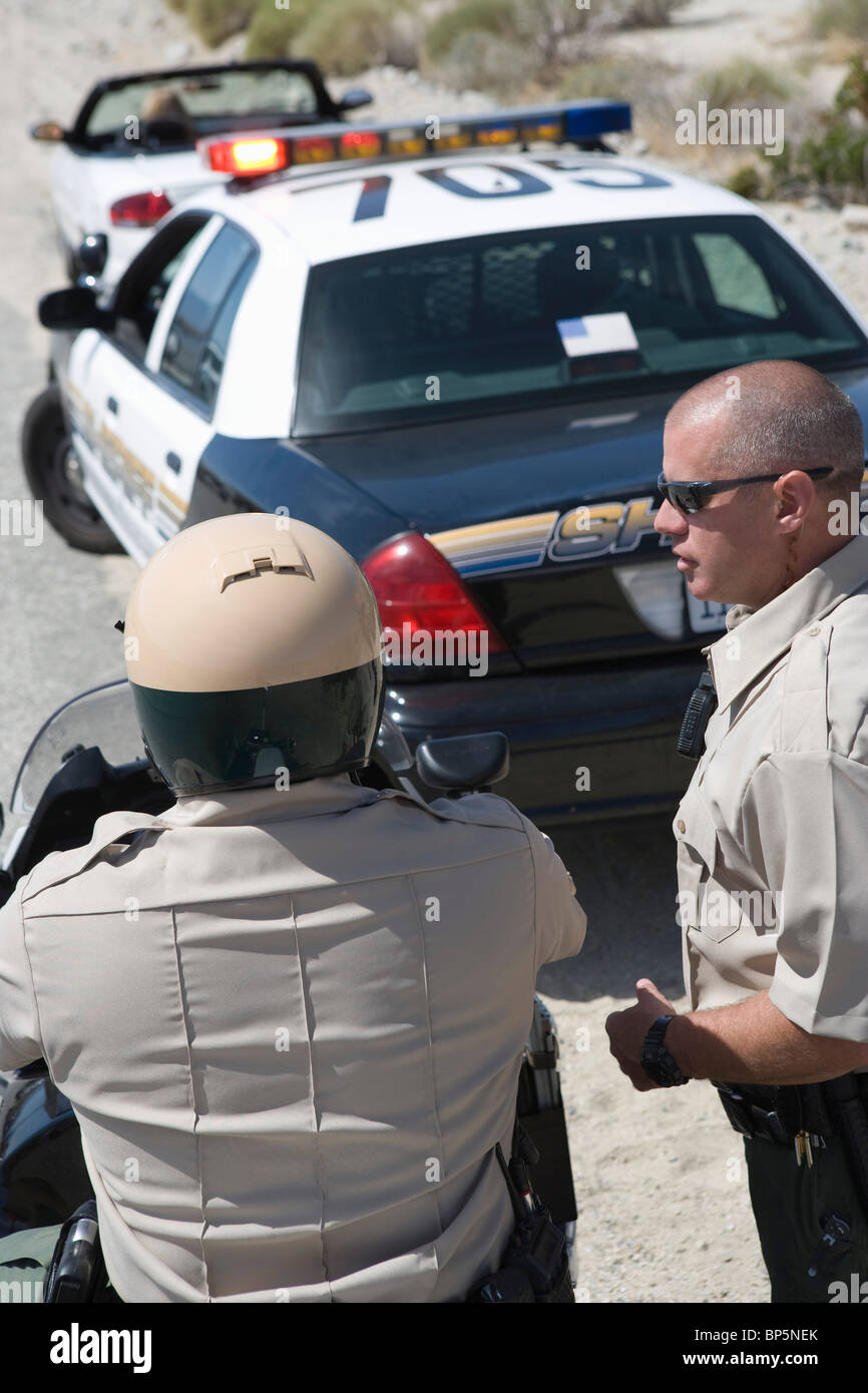Highway Patrol Offiziere Stockfoto