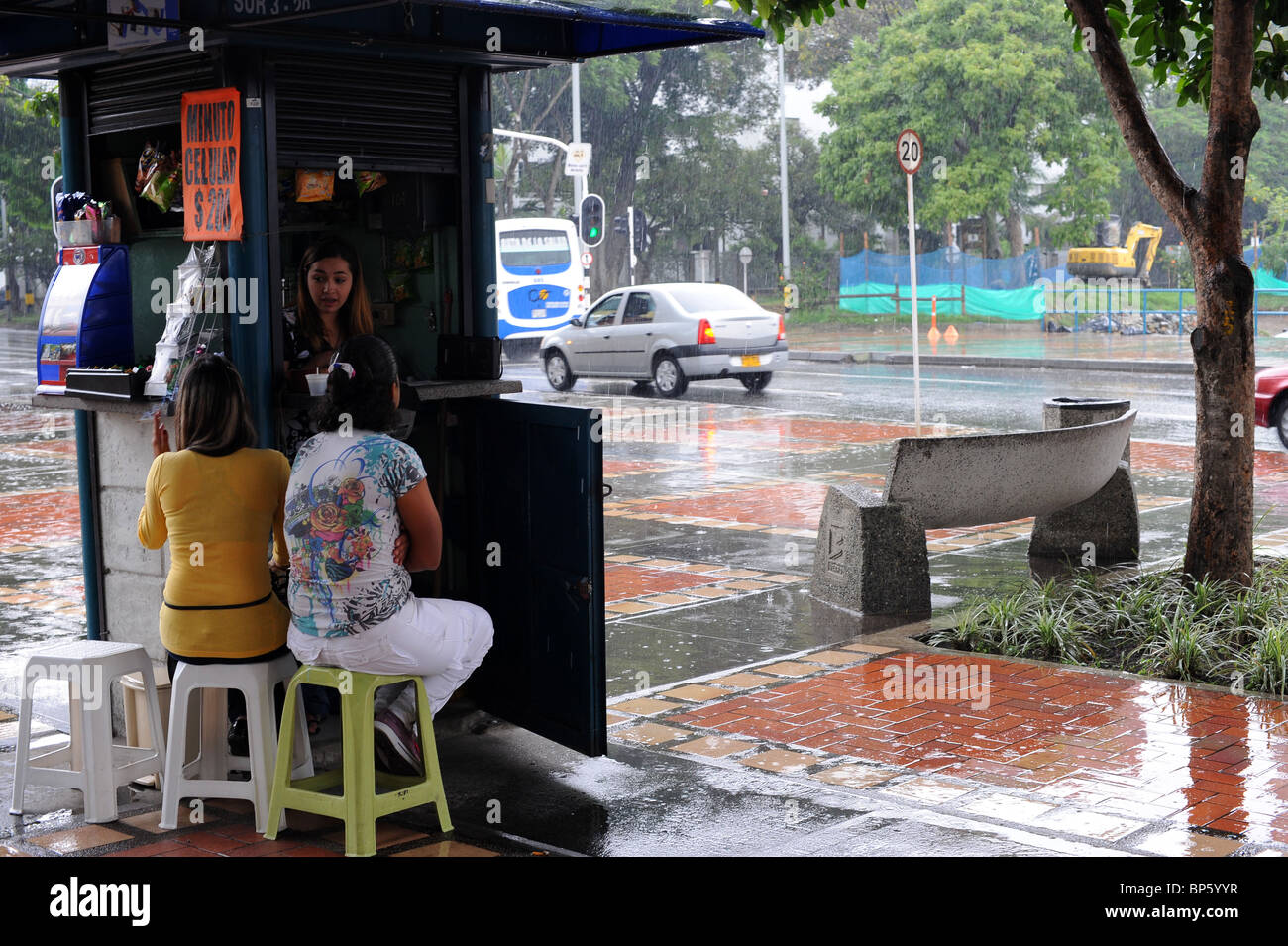 Regenzeit in Medellin, Kolumbien Stockfoto