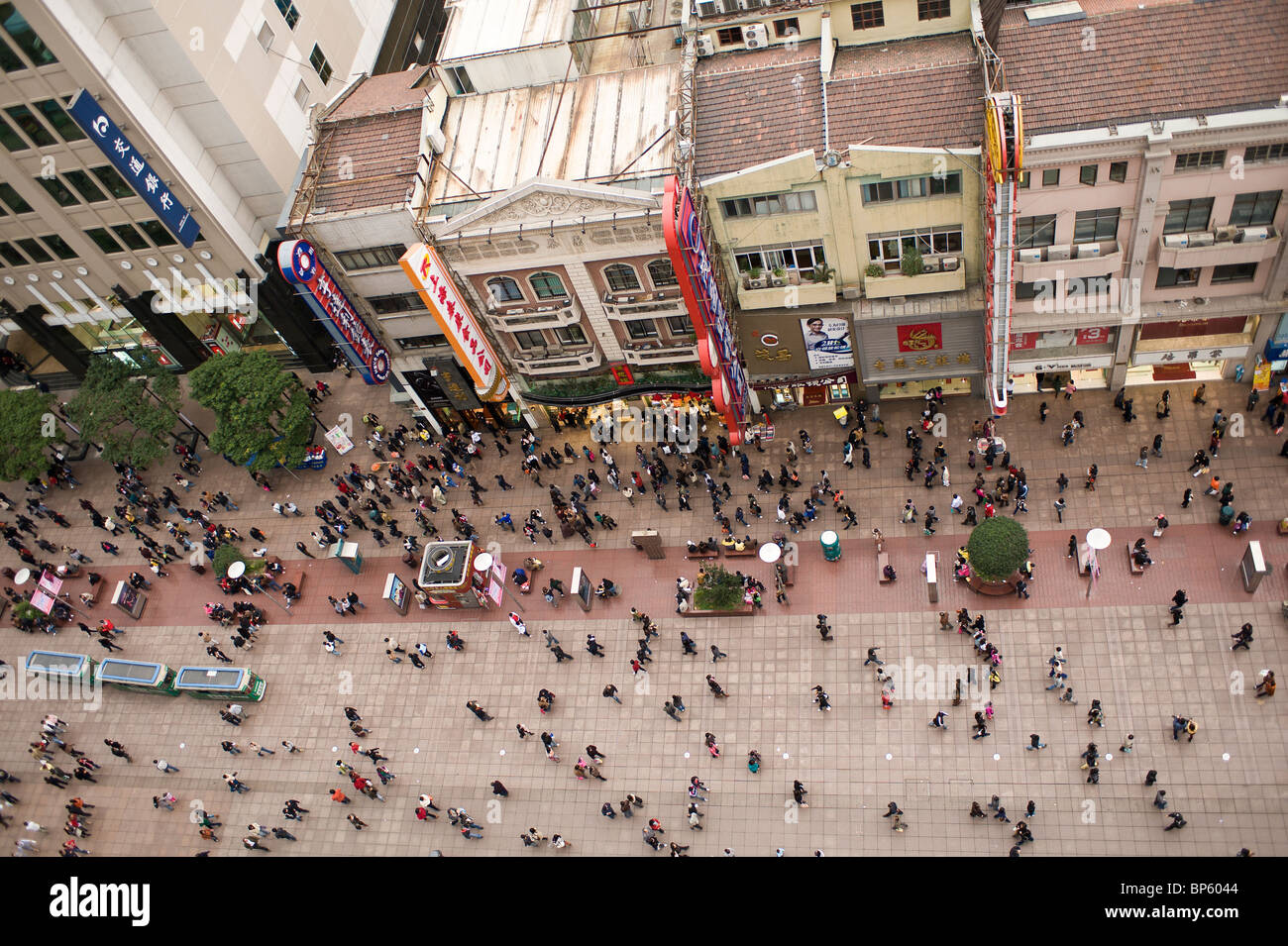 China, Shanghai. Einkaufsviertel. Stockfoto