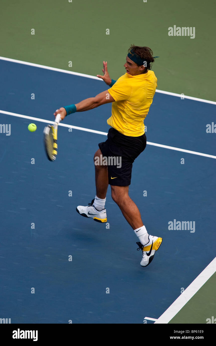 Rafael Nadal (ESP) im Wettbewerb der Männer Singles Halbfinale auf der 2009 US Open Tennis Stockfoto