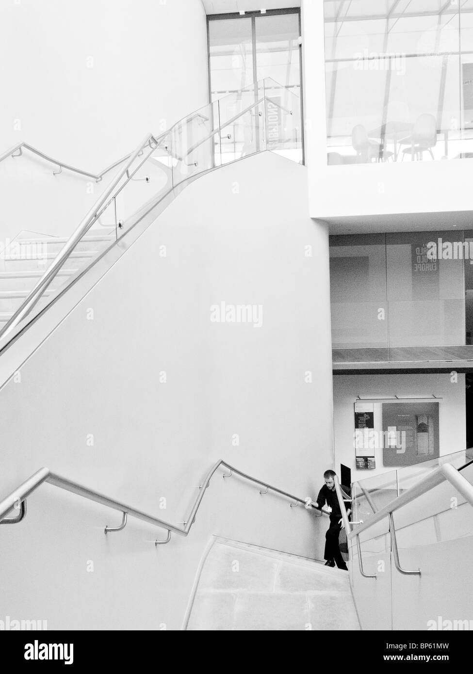 Der zentralen Atriumbereich The Ashmolean Museum in Oxford, England. Stockfoto