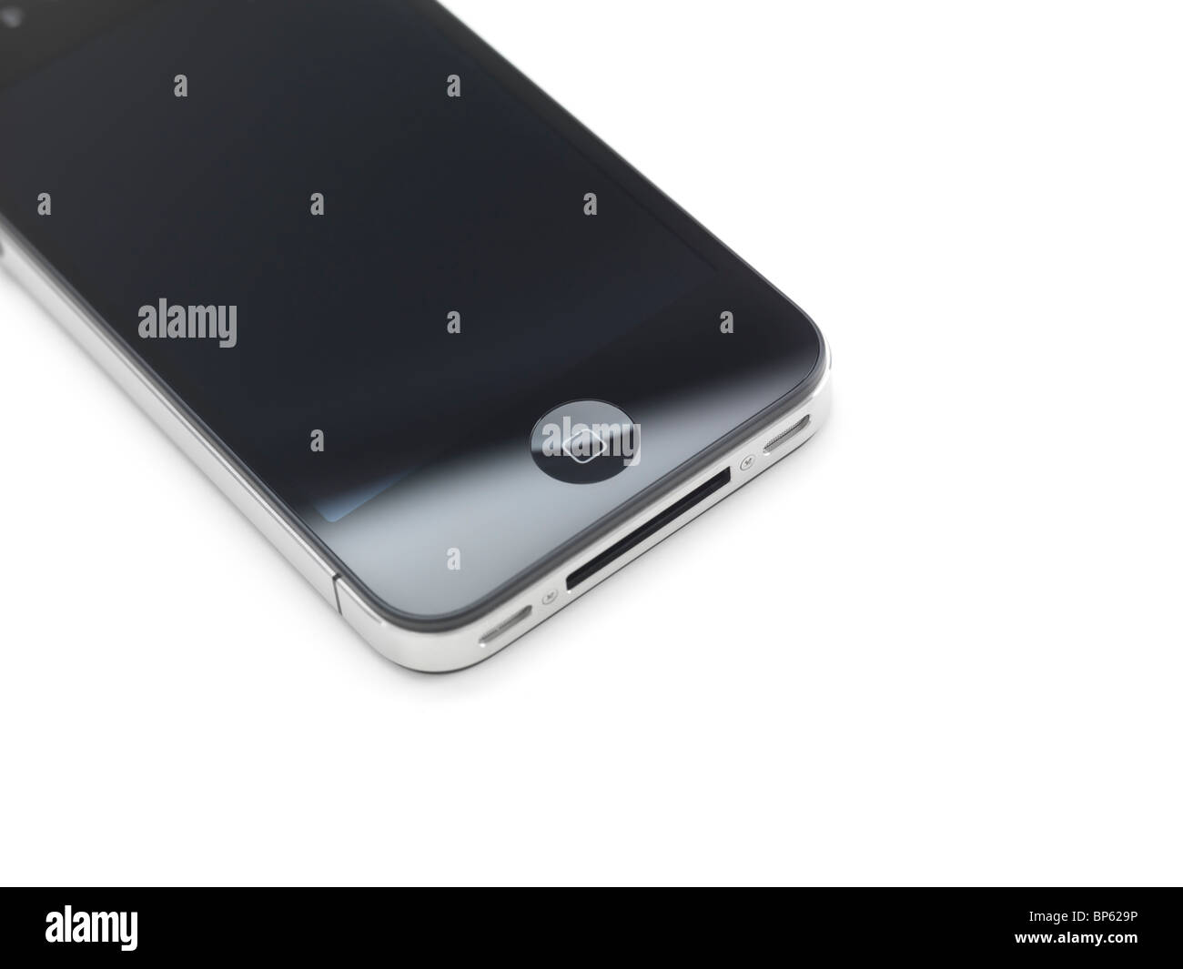 Apple iPhone 4 Smartphone mit klaren Bildschirm isoliert auf weißem Hintergrund Stockfoto