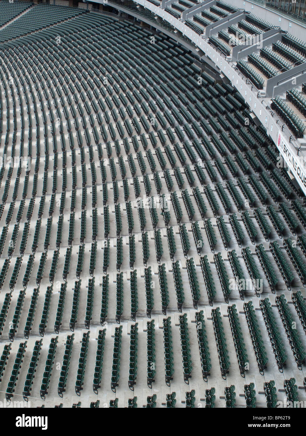 Abstrakte Fotos der Stadionsitze Stockfoto