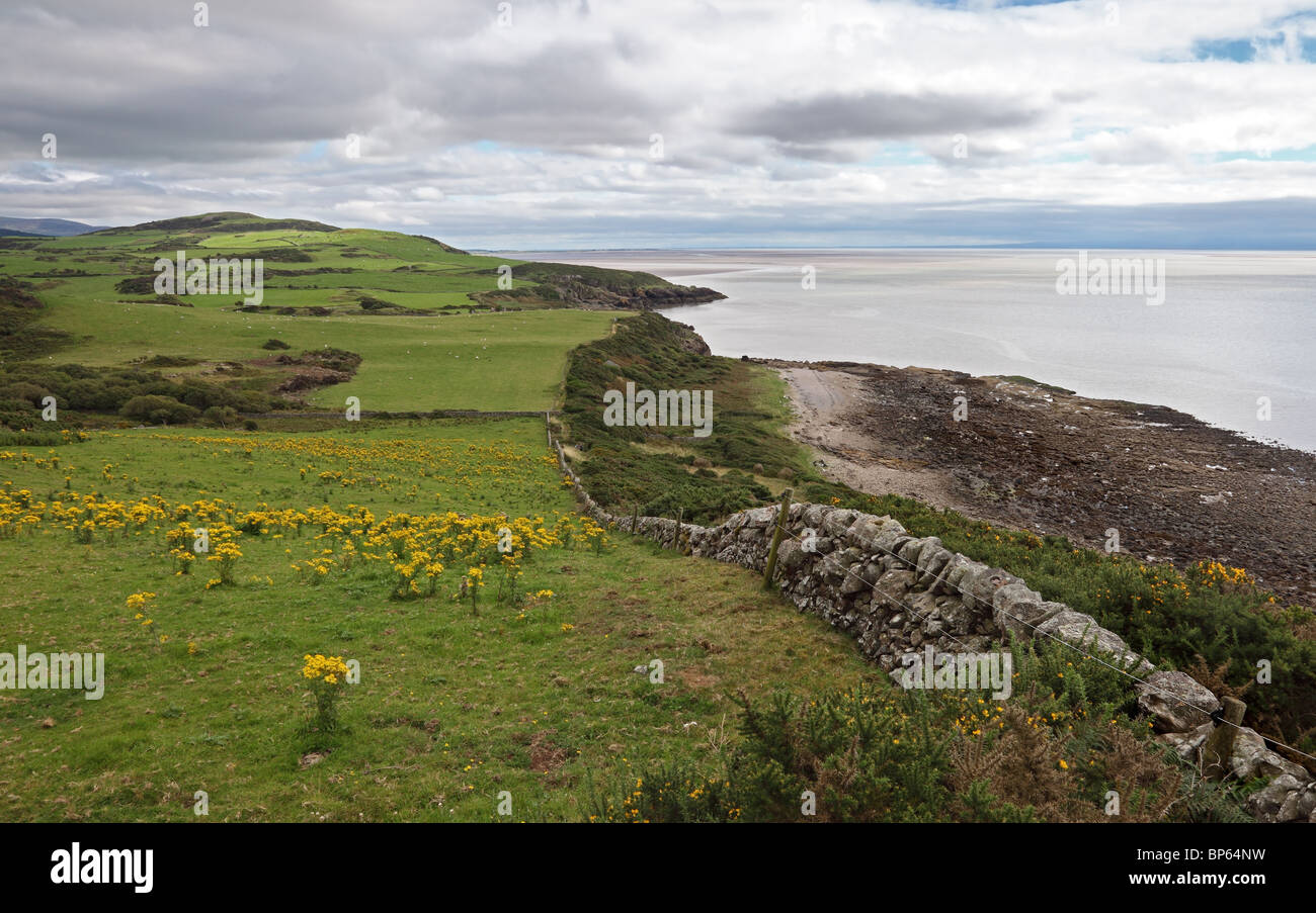 Blick von der Küste Weg von Castlehill Punkt Ost bis Sandyhills Bay Dumfries and Galloway, Schottland Stockfoto