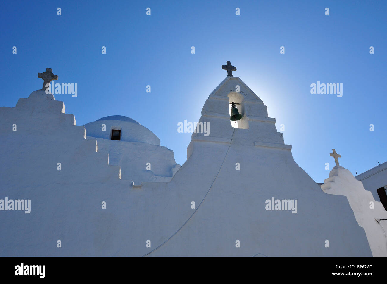 Paraportiani Kirche in Mykonos-Stadt Stockfoto