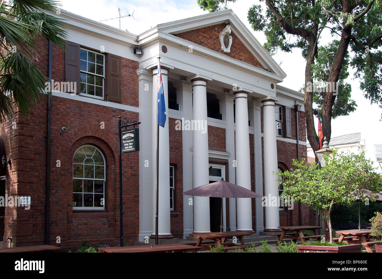 Alte historische Gebäude jetzt Vault 146 Restauarant Windsor NSW Australia Stockfoto